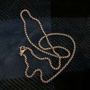David Yurman 925 Silver Box Chain Necklace - 22in